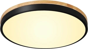 12 Inch Wood LED Flush Mount Ceiling Light Fixtures 5CCT 2700-5000K 24W Dimmable | Overhead Light | Round | Black | Ceiling Lamp | Bathroom | Bedroom | Kitchen | Hallway | Laundry Room 12 Inch Wood LED Flush Mount Ceiling Light Fixtures 5CCT 2700-5000K 24W Dimmable | Overhead Light | Round | Black | Ceiling Lamp | Bathroom | Bedroom | Kitchen | Hallway | Laundry Room
