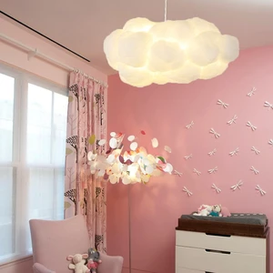 Arturesthome 2-Lights Hanging Cloud Pendant Lighting, Modern Fluffy Cotton Chandelier Ceiling Light Fixture for Children Girls Kids Living Room White-23.6in Arturesthome 2-Lights Hanging Cloud Pendant Lighting, Modern Fluffy Cotton Chandelier Ceiling Light Fixture for Children Girls Kids Living Room White-23.6in