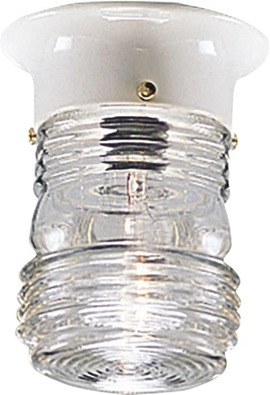 Progress Lighting Outdoor Flush Mount Light, White Progress Lighting Outdoor Flush Mount Light, White