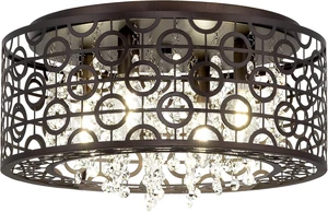 Kira Home Brielle 15" Modern Crystal Flush Mount Ceiling Light, 4-Light Kira Home Brielle 15" Modern Crystal Flush Mount Ceiling Light, 4-Light