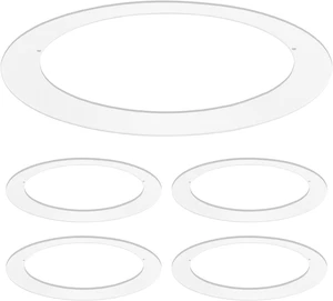 Luxrite 4 Pack White Goof Trim Ring for 5/6 Inch Recessed Lights and Ceiling Light Fixtures, Outer Diameter 8 Inches, Inner Diameter 6.14 Inches, Metal Construction, Cover Damaged or Messy Ceilings Luxrite 4 Pack White Goof Trim Ring for 5/6 Inch Recessed Lights and Ceiling Light Fixtures, Outer Diameter 8 Inches, Inner Diameter 6.14 Inches, Metal Construction, Cover Damaged or Messy Ceilings