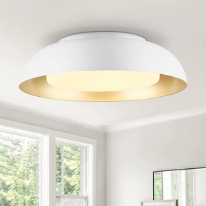 15 Inch LED Dimmable Flush Mount Ceiling Light, Frosted Glass Shade 15 Inch LED Dimmable Flush Mount Ceiling Light, Frosted Glass Shade
