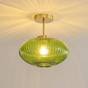 Green Semi Flush Mount Ceiling Light,Glass Ceiling Light Fixture Green Semi Flush Mount Ceiling Light,Glass Ceiling Light Fixture