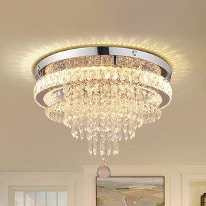 FRIXCHUR 19.7" Crystal Chandelier Flush Mount LED Ceiling Light Warm White FRIXCHUR 19.7" Crystal Chandelier Flush Mount LED Ceiling Light Warm White