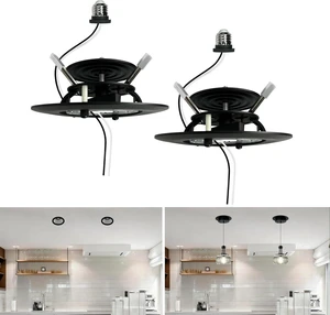 Soliseed 5/6" Recessed Can Light Conversion Kit to Pendant, Black 2 Pack Soliseed 5/6" Recessed Can Light Conversion Kit to Pendant, Black 2 Pack