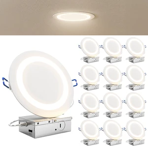 Sunco 12 Pack 6 Inch Slim Canless LED Recessed Lights, 5CCT, 14W, Dimmable Sunco 12 Pack 6 Inch Slim Canless LED Recessed Lights, 5CCT, 14W, Dimmable