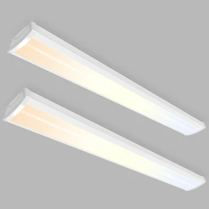ALUSSO® 3CCT 3000K/4000K/5000K Adjustable LED Wraparound Light, 4FT 40W LED Shop Lights, Low-Profile Flush Mount Ceiling Light Fixture for Kitchen, Closet, Garage, Office, Hallway, 2Pack ALUSSO® 3CCT 3000K/4000K/5000K Adjustable LED Wraparound Light, 4FT 40W LED Shop Lights, Low-Profile Flush Mount Ceiling Light Fixture for Kitchen, Closet, Garage, Office, Hallway, 2Pack