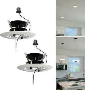 Jolux 5/6" Recessed Can Light Conversion Kit, Can to Pendant Adapter Jolux 5/6" Recessed Can Light Conversion Kit, Can to Pendant Adapter