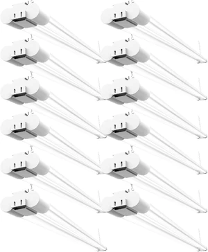 Sunco 12 Pack LED Shop Lights 4FT, Plug in Linkable, White, 40W=150W