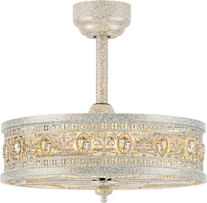 Fandelier Ceiling Fan with Light,French Coastal Ornate Caged Chandelier Fan Fandelier Ceiling Fan with Light,French Coastal Ornate Caged Chandelier Fan