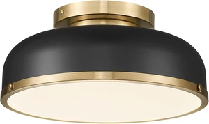 kudos 12 Inch Black and Gold LED Flush Mount Ceiling Light, 5CCT, KDCL15-BK kudos 12 Inch Black and Gold LED Flush Mount Ceiling Light, 5CCT, KDCL15-BK