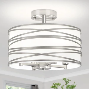 TOULMJ 4-Light Modern Semi Flush Mount Ceiling Light Hallway Light Fixtures TOULMJ 4-Light Modern Semi Flush Mount Ceiling Light Hallway Light Fixtures