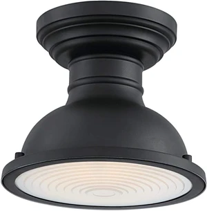 Westinghouse 6113200 Orson 9 Inch Vintage-Style One-Light Outdoor Semi Flush Mount Ceiling Light, Dark Sky Friendly, Textured Black Finish, Frosted Prismatic Lens Westinghouse 6113200 Orson 9 Inch Vintage-Style One-Light Outdoor Semi Flush Mount Ceiling Light, Dark Sky Friendly, Textured Black Finish, Frosted Prismatic Lens