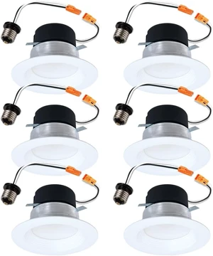 HALO LT 4 inch LED recessed Can Light Trim, 5 CCT, Dimmable, 700lm 6PK HALO LT 4 inch LED recessed Can Light Trim, 5 CCT, Dimmable, 700lm 6PK
