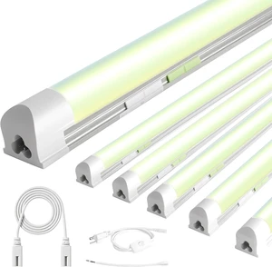 6-Pack 4FT LED Shop Light,4500LM,6WATT,6CCT,Plug-in Workshop Lights