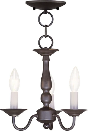 Livex Lighting 5009-07 Williamsburgh 3-Light Hanging Lantern, Bronze Livex Lighting 5009-07 Williamsburgh 3-Light Hanging Lantern, Bronze