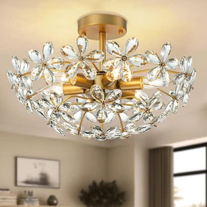 Flower Bedroom Flush Mount Ceiling Light Gold Bathroom Chandeliers Flower Bedroom Flush Mount Ceiling Light Gold Bathroom Chandeliers