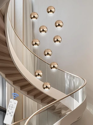 ykolupty 10-Light LED Staircase Gold Chandelier Crystal Ceiling Lights Large Chandeliers for High Ceilings, Entryway Modern Lighting Fixture Villas and Stairs ykolupty 10-Light LED Staircase Gold Chandelier Crystal Ceiling Lights Large Chandeliers for High Ceilings, Entryway Modern Lighting Fixture Villas and Stairs
