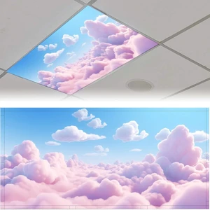 2PCS Fluorescent Light Cover for Ceiling Light Classroom-Cloud Magnetic Light Cover Fluorescent Light Shade Panel,Decorative Film Filter for Reducing Harsh Glare Flicker Home School Office Decorations 2PCS Fluorescent Light Cover for Ceiling Light Classroom-Cloud Magnetic Light Cover Fluorescent Light Shade Panel,Decorative Film Filter for Reducing Harsh Glare Flicker Home School Office Decorations
