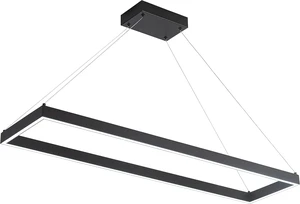 Modern Black LED Rectangle Linear Chandelier, 39.4" for Kitchen Modern Black LED Rectangle Linear Chandelier, 39.4" for Kitchen