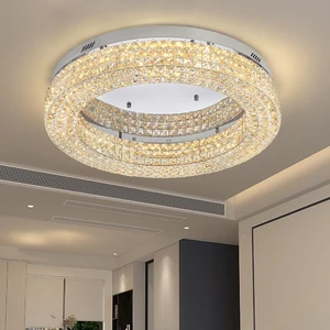 ykolupty 24" Crystal Chandeliers,Round Chandelier for Living Room Modern Ceiling Chandelier Flush Mount Ceiling Light Fixtures for Foyer Bedrooms Dining Room Hallway ykolupty 24" Crystal Chandeliers,Round Chandelier for Living Room Modern Ceiling Chandelier Flush Mount Ceiling Light Fixtures for Foyer Bedrooms Dining Room Hallway