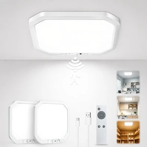 CHORTAU Rechargeable Motion Sensor Ceiling Light, 3 Color Dimmable, Remote CHORTAU Rechargeable Motion Sensor Ceiling Light, 3 Color Dimmable, Remote