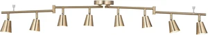 8 Light LED Track Lighting Kit, Matte Brass Adjustable with Moden Flush Mount Ceiling Spotlight,GU10 Socket Bulbs,Flexible Foldable Arms for Kitchen,Dining,Living Room, Bedroom 8 Light LED Track Lighting Kit, Matte Brass Adjustable with Moden Flush Mount Ceiling Spotlight,GU10 Socket Bulbs,Flexible Foldable Arms for Kitchen,Dining,Living Room, Bedroom