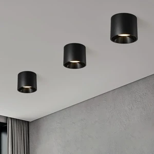 Flush Mount Ceiling Light Fixture, 3 Pack LED Black Cylinder Lights Flush Mount Ceiling Light Fixture, 3 Pack LED Black Cylinder Lights