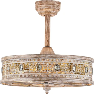 Farmhouse Chandelier Ceiling Fan with Light, Rustic Cottage Caged Fandelier Farmhouse Chandelier Ceiling Fan with Light, Rustic Cottage Caged Fandelier