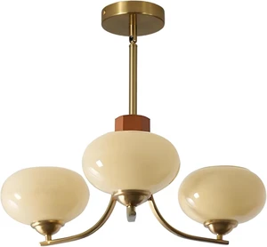 BOKT Nordic 3-Light Bubble Chandelier Wood Cream Globe Sputnik Chandelier Vintage Ceiling Hanging Lamp with Smooth Glass Persimmon Dining Room Chandelier Modern Indoor Ceiling Lighting Fixtures BOKT Nordic 3-Light Bubble Chandelier Wood Cream Globe Sputnik Chandelier Vintage Ceiling Hanging Lamp with Smooth Glass Persimmon Dining Room Chandelier Modern Indoor Ceiling Lighting Fixtures