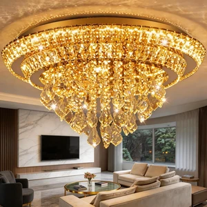 Crystal Ceiling Light Smart Flush Mount Chandelier for Dining Room Crystal Ceiling Light Smart Flush Mount Chandelier for Dining Room