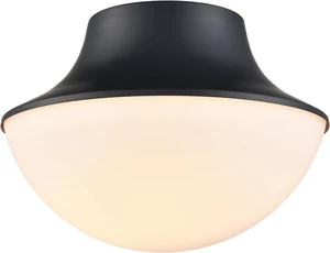 Modern Industrial Semi-Flush Ceiling Light, Matte Black Modern Industrial Semi-Flush Ceiling Light, Matte Black