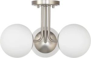 3 Light Semi Flush Mount Ceiling Light Fixture Brushed Nickel, Modern Globe Chandelier, Sputnik Farmhouse Lighting for Kitchen Bedroom Bathroom Living Room Corridor Laundry Room Bar 3 Light Semi Flush Mount Ceiling Light Fixture Brushed Nickel, Modern Globe Chandelier, Sputnik Farmhouse Lighting for Kitchen Bedroom Bathroom Living Room Corridor Laundry Room Bar