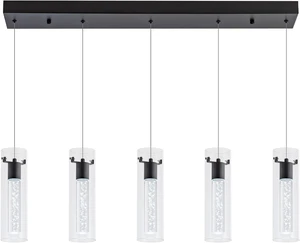 Black 5-Light Pendant Lights for Kitchen Island Black 5-Light Pendant Lights for Kitchen Island