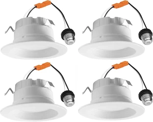 8W 3" LED Baffled Recessed Downlight Lamp, Dimmable, 500 Lumen, 5 Adjustable Color (2700K, 3000K, 3500K, 4000K, 5000K). (4 Pack) 8W 3" LED Baffled Recessed Downlight Lamp, Dimmable, 500 Lumen, 5 Adjustable Color (2700K, 3000K, 3500K, 4000K, 5000K). (4 Pack)