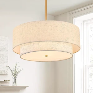 18-inch 3-Light Double Drum Chandelier for Dining Room, Bedroom 18-inch 3-Light Double Drum Chandelier for Dining Room, Bedroom
