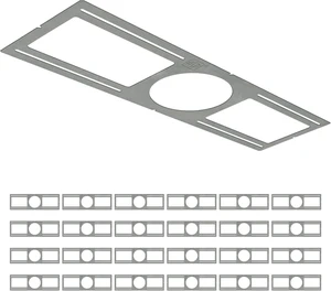 ASD 24 Pack New Construction Mounting Plate, 6 Inch Wafer Light Bracket ASD 24 Pack New Construction Mounting Plate, 6 Inch Wafer Light Bracket