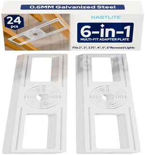 KASTLITE New Construction LED Recessed Light Mounting Plate, 24 Pack KASTLITE New Construction LED Recessed Light Mounting Plate, 24 Pack