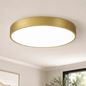 20 Inch Gold LED Flush Mount Ceiling Light, 48W 5CCT Dimmable Ceiling Light Fixture for Kitchen Lighting Fixtures Ceiling, Bedroom & Living Room 20 Inch Gold LED Flush Mount Ceiling Light, 48W 5CCT Dimmable Ceiling Light Fixture for Kitchen Lighting Fixtures Ceiling, Bedroom & Living Room
