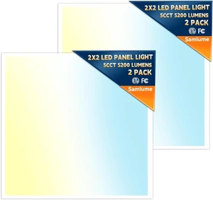 2x2 LED Flat Panel Light, 5CCT 20-40W, 0-10V, Drop Ceiling, 2 Pack 2x2 LED Flat Panel Light, 5CCT 20-40W, 0-10V, Drop Ceiling, 2 Pack