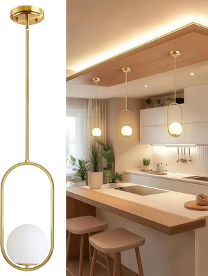 Majade Pendant Lights Kitchen Island, Mid Century Modern Pendant Light Fixtures, Gold Globe Glass Pendant Lighting, Brass Chandelier Adjustable Hanging Light for Dining Room Bathroom Bedroom Majade Pendant Lights Kitchen Island, Mid Century Modern Pendant Light Fixtures, Gold Globe Glass Pendant Lighting, Brass Chandelier Adjustable Hanging Light for Dining Room Bathroom Bedroom