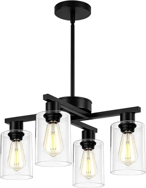 Farmhouse Black Pendant Light for Modern Dining Room Lighting