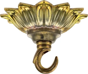 Hicarer 3.58 in Brass Ceiling Hook 3.58 in Floral Brass Hook, Vintage Hicarer 3.58 in Brass Ceiling Hook 3.58 in Floral Brass Hook, Vintage