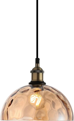 Amber Hammered Glass Pendant Light Bronze Finished 9.8 Kitchen Lamp Amber Hammered Glass Pendant Light Bronze Finished 9.8 Kitchen Lamp