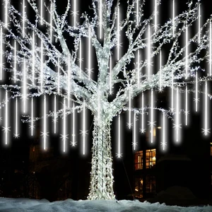 EAGWELL Christmas Meteor Rain Lights Outdoor 16 Inch 20 Tubes,Shine White EAGWELL Christmas Meteor Rain Lights Outdoor 16 Inch 20 Tubes,Shine White