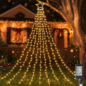 ZTX Christmas Star String Lights,11 Lighting Modes Christmas Decorations Clearance Outdoor 11Ft Waterfall Christmas Tree Lights for Christmas,New Year,Birthday(Warm White) ZTX Christmas Star String Lights,11 Lighting Modes Christmas Decorations Clearance Outdoor 11Ft Waterfall Christmas Tree Lights for Christmas,New Year,Birthday(Warm White)