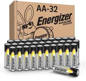 AA Batteries Alkaline Power, 32 Count Alkaline Double A Battery Pack AA Batteries Alkaline Power, 32 Count Alkaline Double A Battery Pack