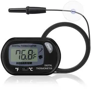 Aquarium Thermometer with Large LCD Display Fahrenheit/Celsius(/) Fish Tank Thermometer for Aquarium Reptile Terrarium Digital Water Thermometer with Suction Cup Aquarium Thermometer with Large LCD Display Fahrenheit/Celsius(/) Fish Tank Thermometer for Aquarium Reptile Terrarium Digital Water Thermometer with Suction Cup