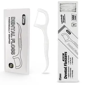 500 Count Dental Flossers Each Individually Wrapped, Floss Singles Bag, Travel Hotel Restaurant Office Car Dental Floss, Floss Picks Oral Care Teeth Clean Flat Wire 500 Count Dental Flossers Each Individually Wrapped, Floss Singles Bag, Travel Hotel Restaurant Office Car Dental Floss, Floss Picks Oral Care Teeth Clean Flat Wire
