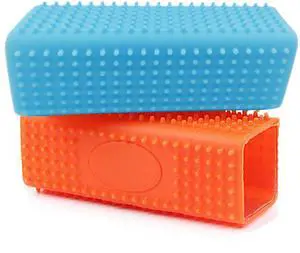 2 Pieces Pet Dog Cat Hair Remover, Block Roller Cleaner, Hollow Silicone Cleaner Brush for Sofa, Car Interiors, Furnishings, Carpets, Bedding or Any Fabric (Orange, Blue) 2 Pieces Pet Dog Cat Hair Remover, Block Roller Cleaner, Hollow Silicone Cleaner Brush for Sofa, Car Interiors, Furnishings, Carpets, Bedding or Any Fabric (Orange, Blue)